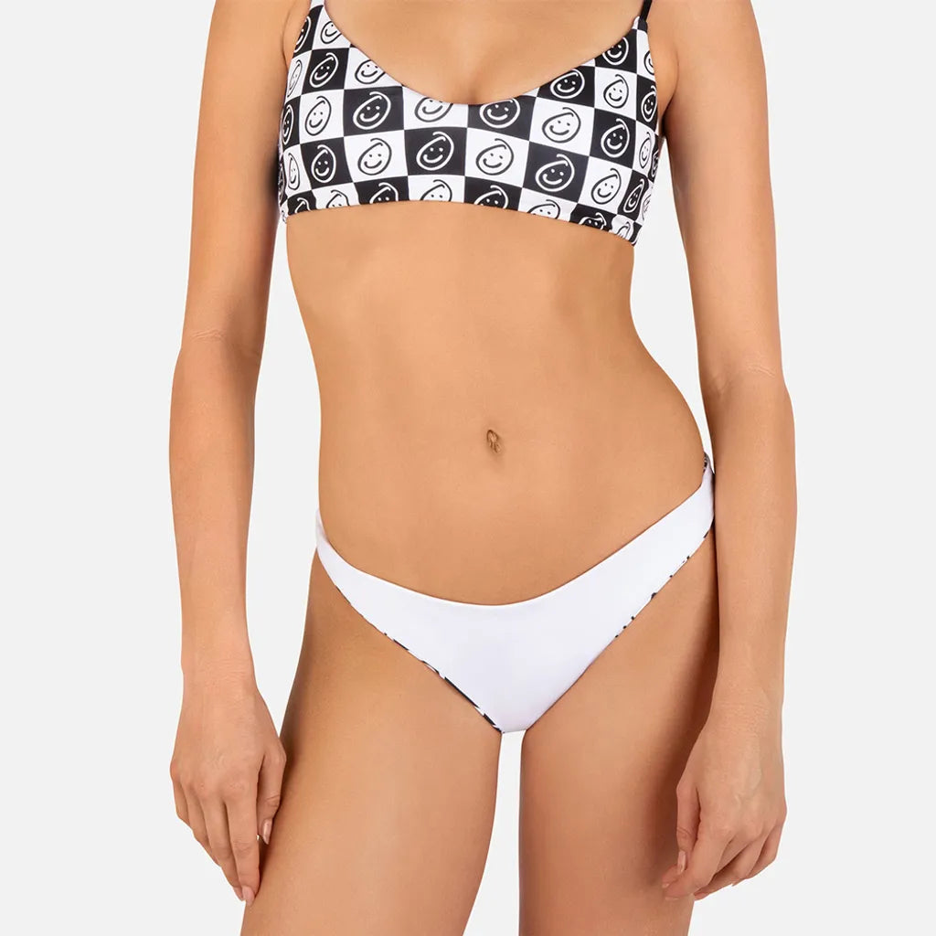 HURLEY｜女 SMILEY CHECK RVSB SCOOP BOTTOM 比基尼下身