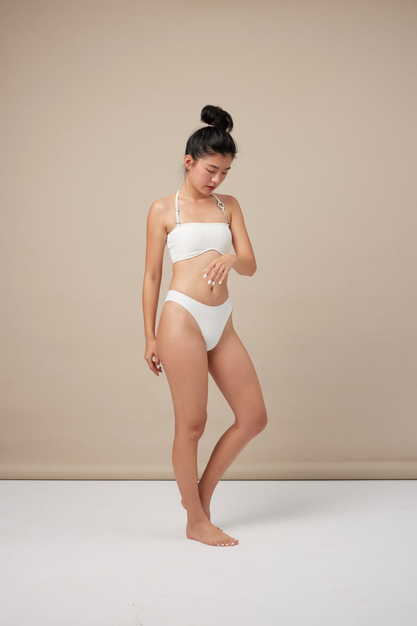 moun moun｜Ale 平口波浪小可愛 - #ffffff純白色